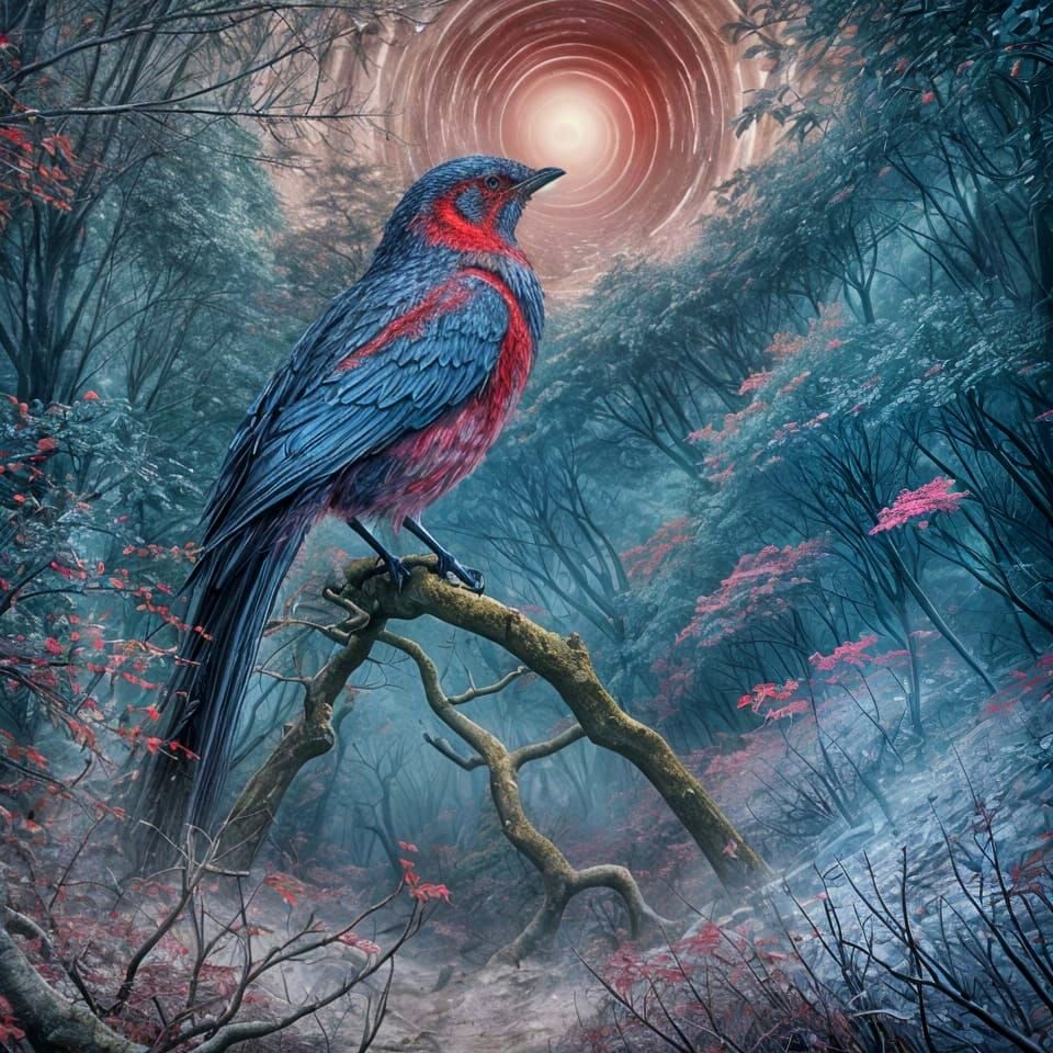 Abstract Red Wave with Flowing Colors