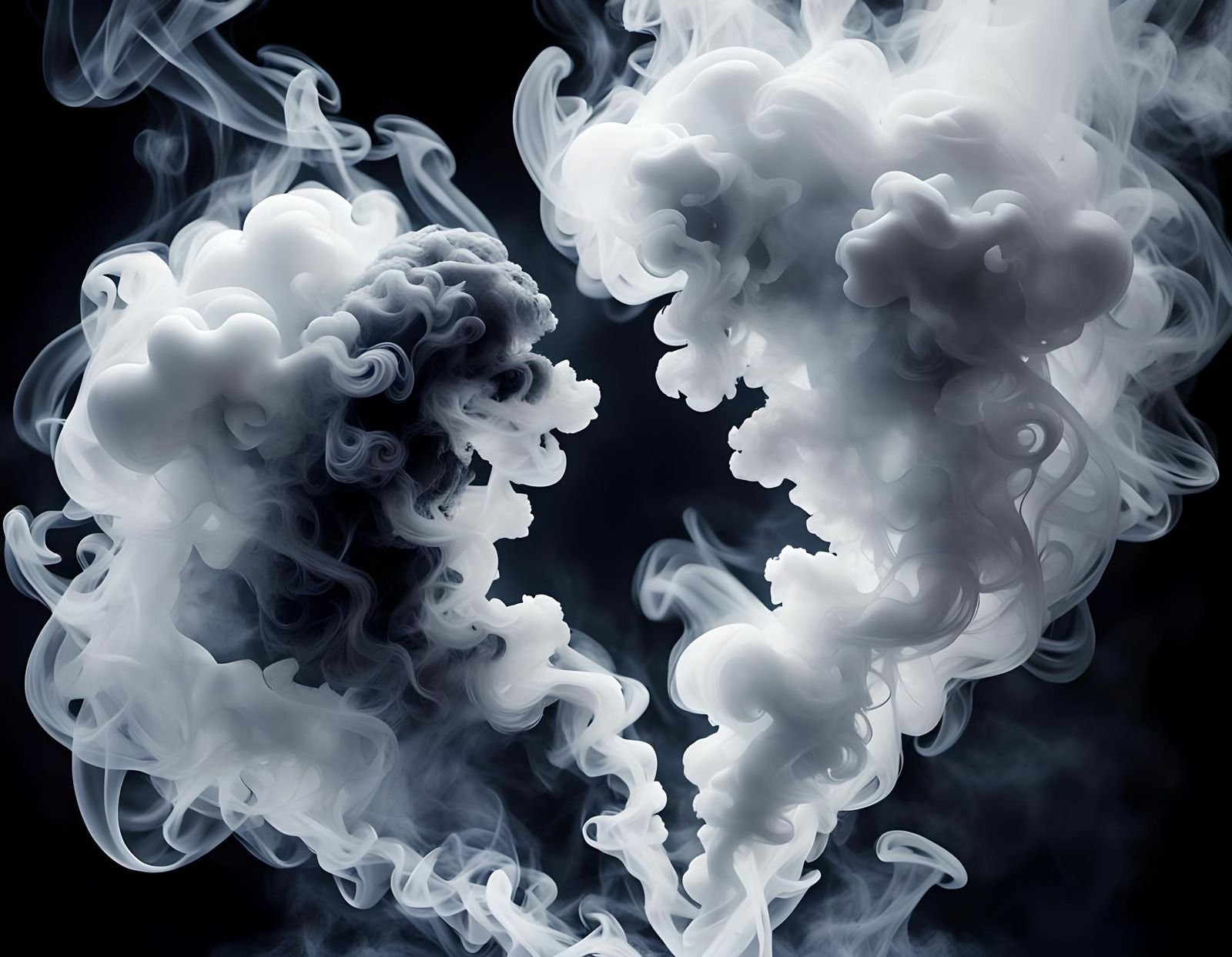 Broken Heart Smoke Figure in Soft Focus