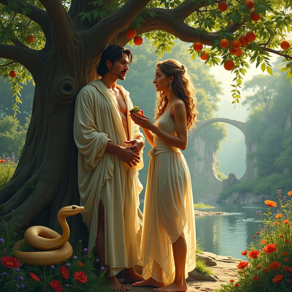 Adam and Eve in Eden, Golden Light