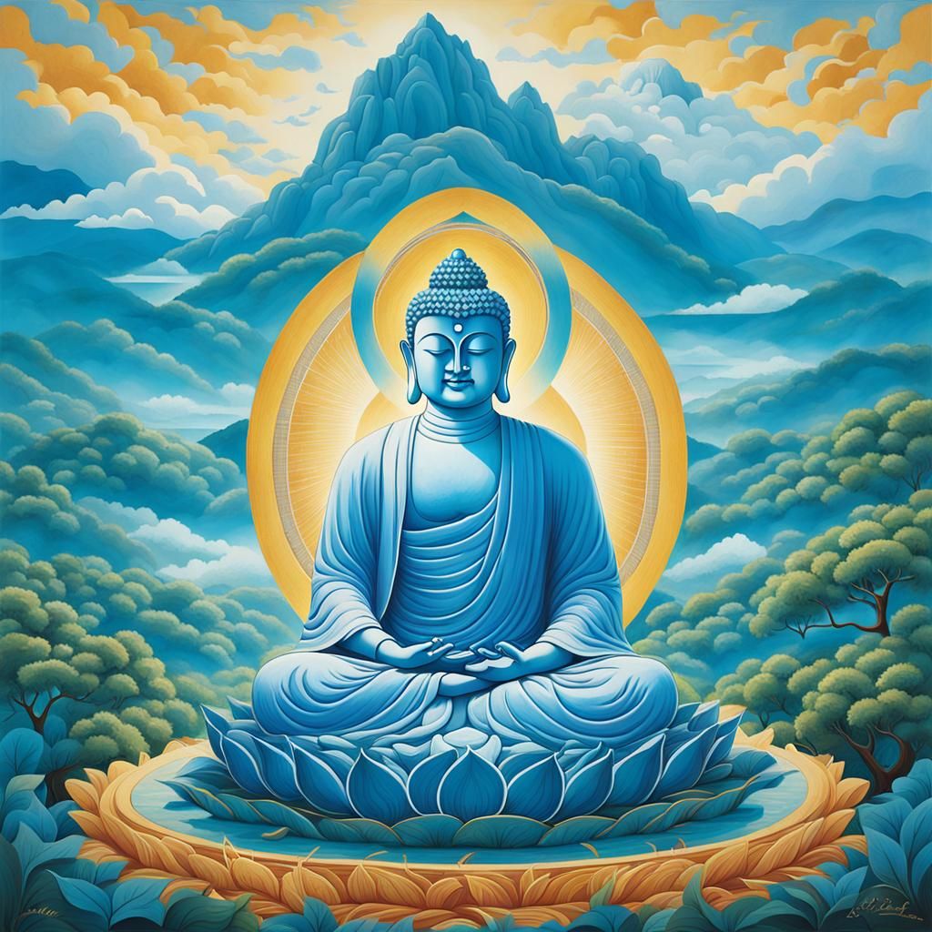 Title: "Buddha's Blessing from Above"