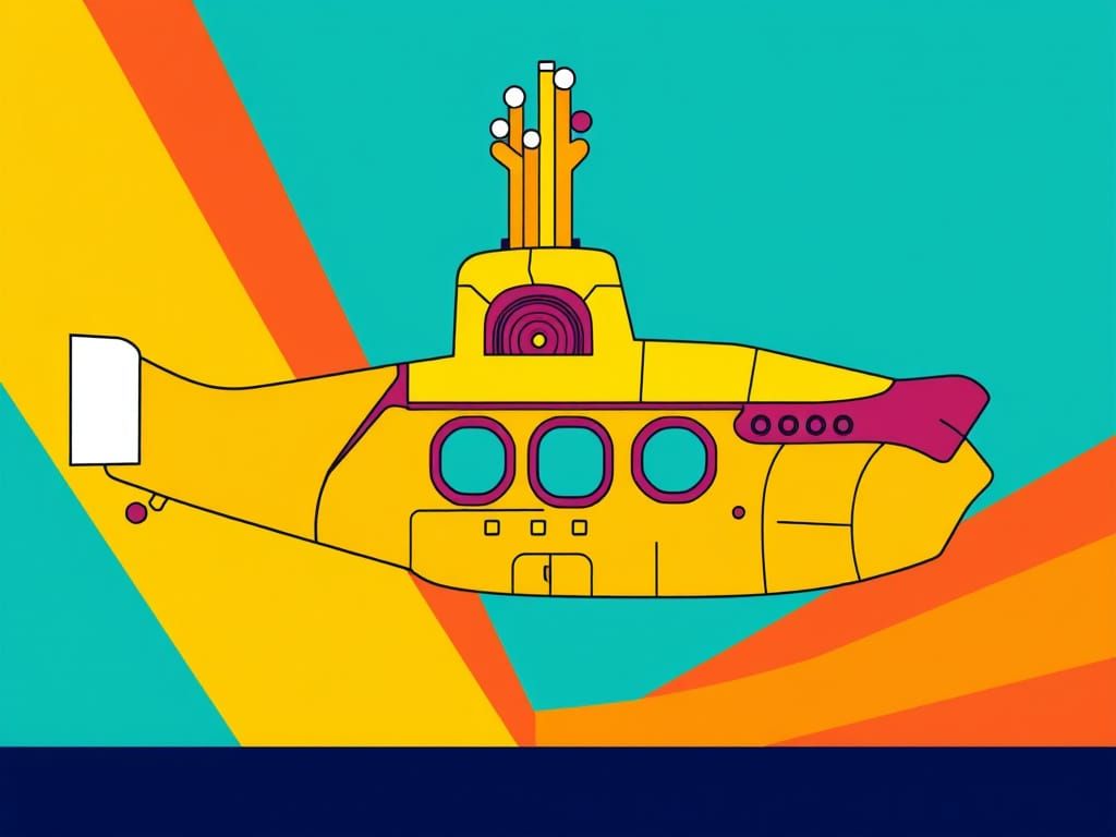 Yellow Submarine Pop Art Screen Print