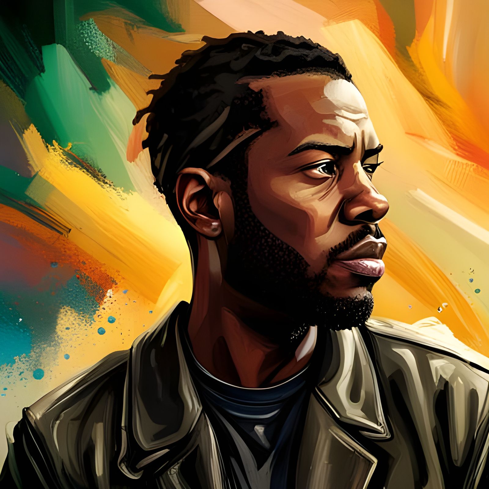 Post-Apocalyptic Biker Portrait in Hyperrealistic Style