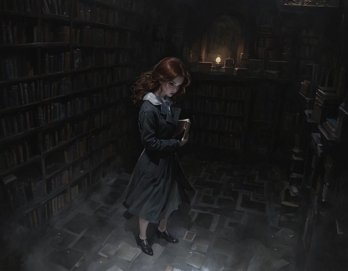 Noir Library Labyrinth of Secrets and Danger