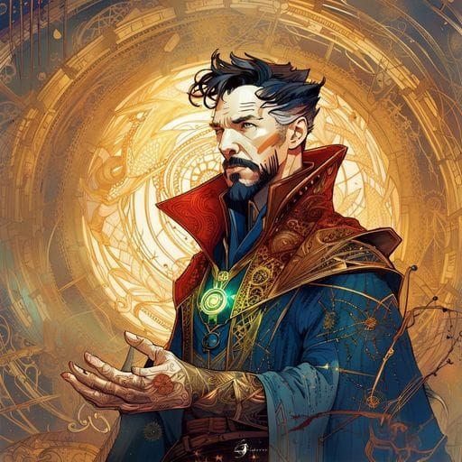 Steampunk Doctor Strange Digital Illustration