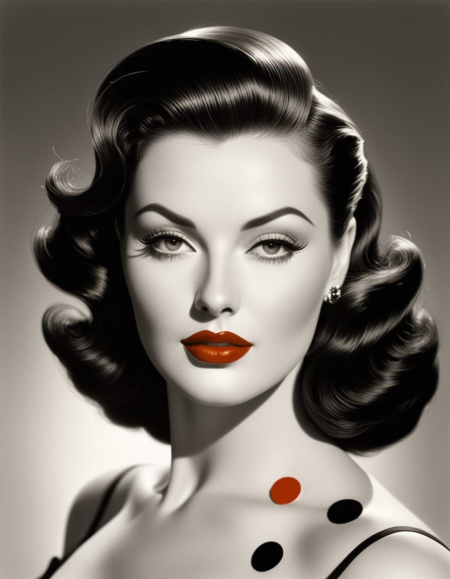 Retro Pin-Up Portrait in Alberto Vargas Style