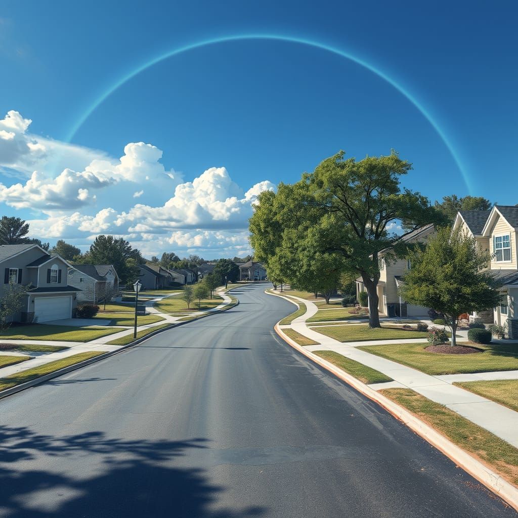 Eternal Suburban Oasis in Stasis, Cyberpunk Aesthetic