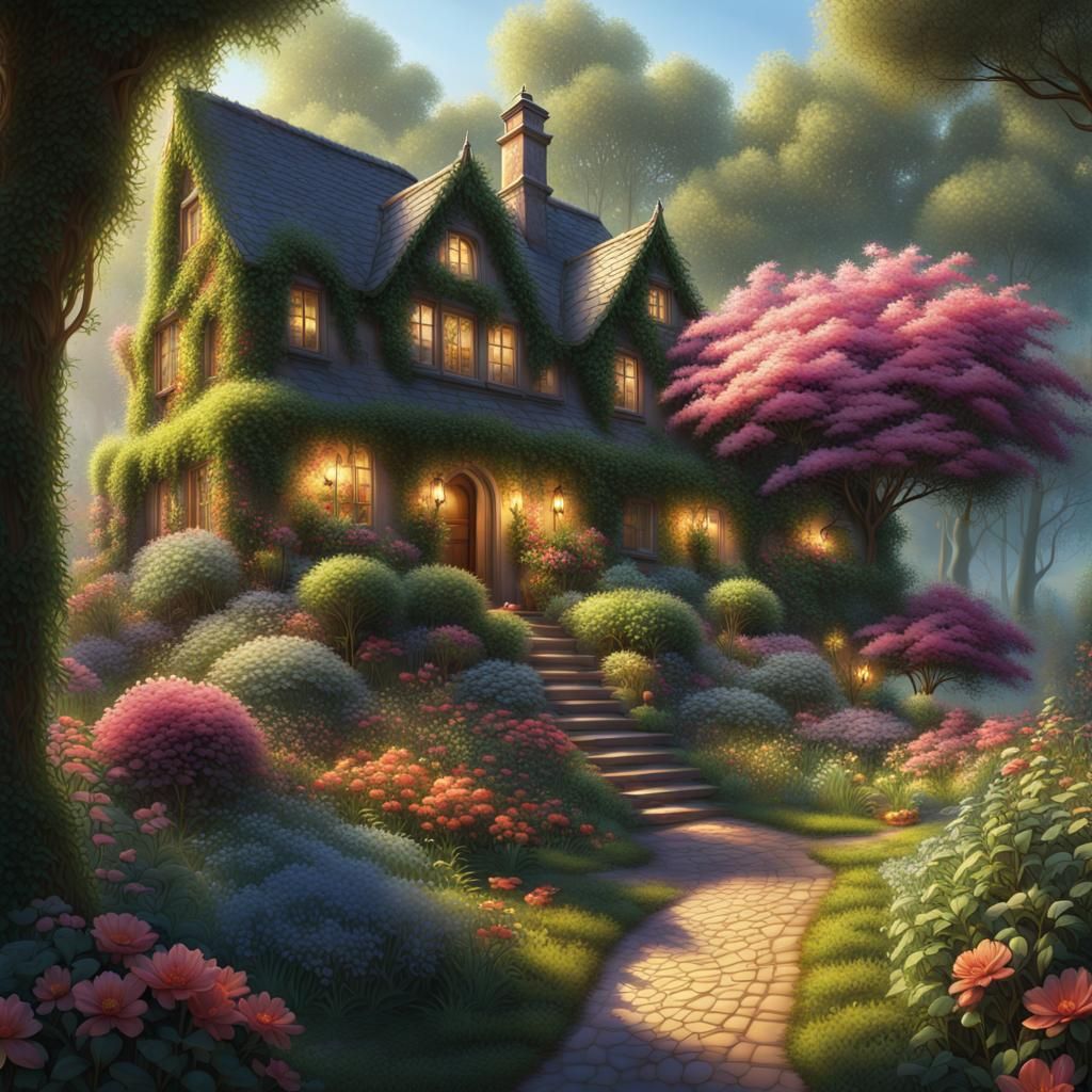 A house in a magical forest