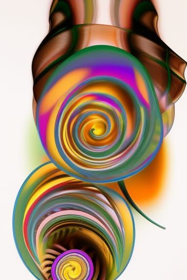 Iridescent Rainbow Vortex: Abstract Spiral Design