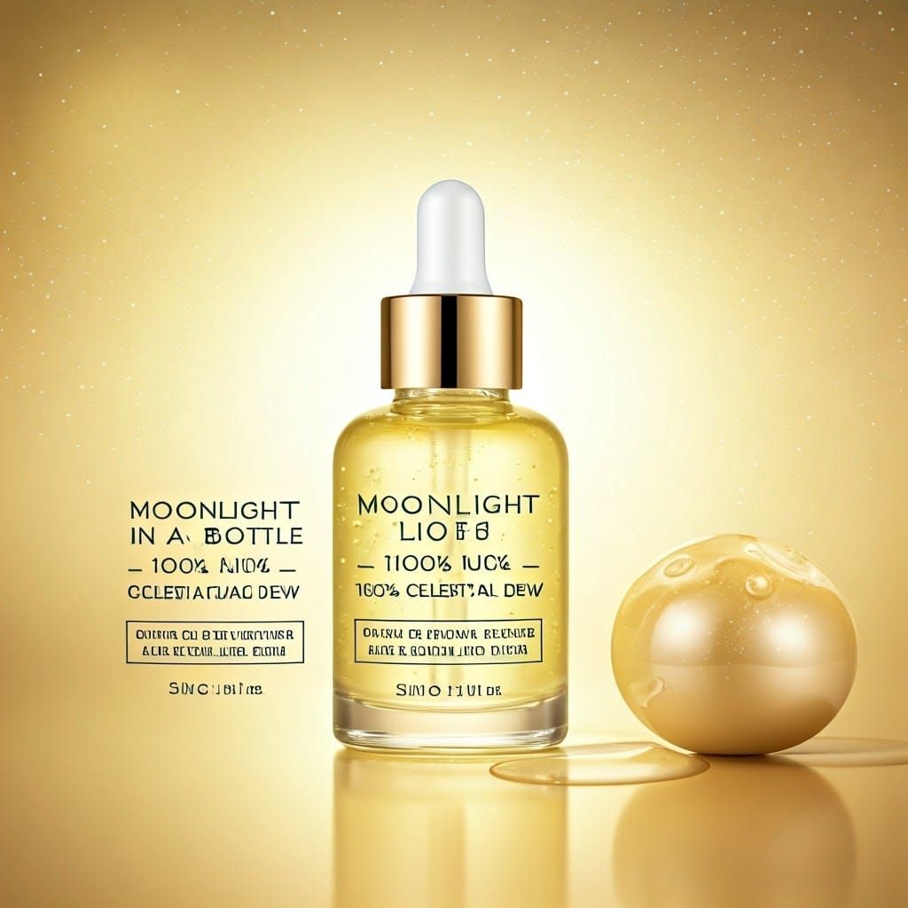 Glowing Serum Bottle in Ethereal Lighting