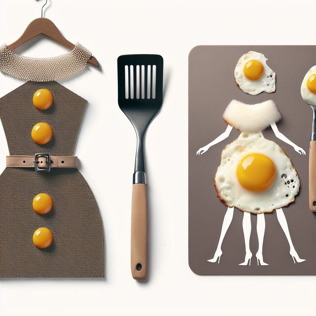 Breakfast Couture: A Fried Egg Fashion Statement