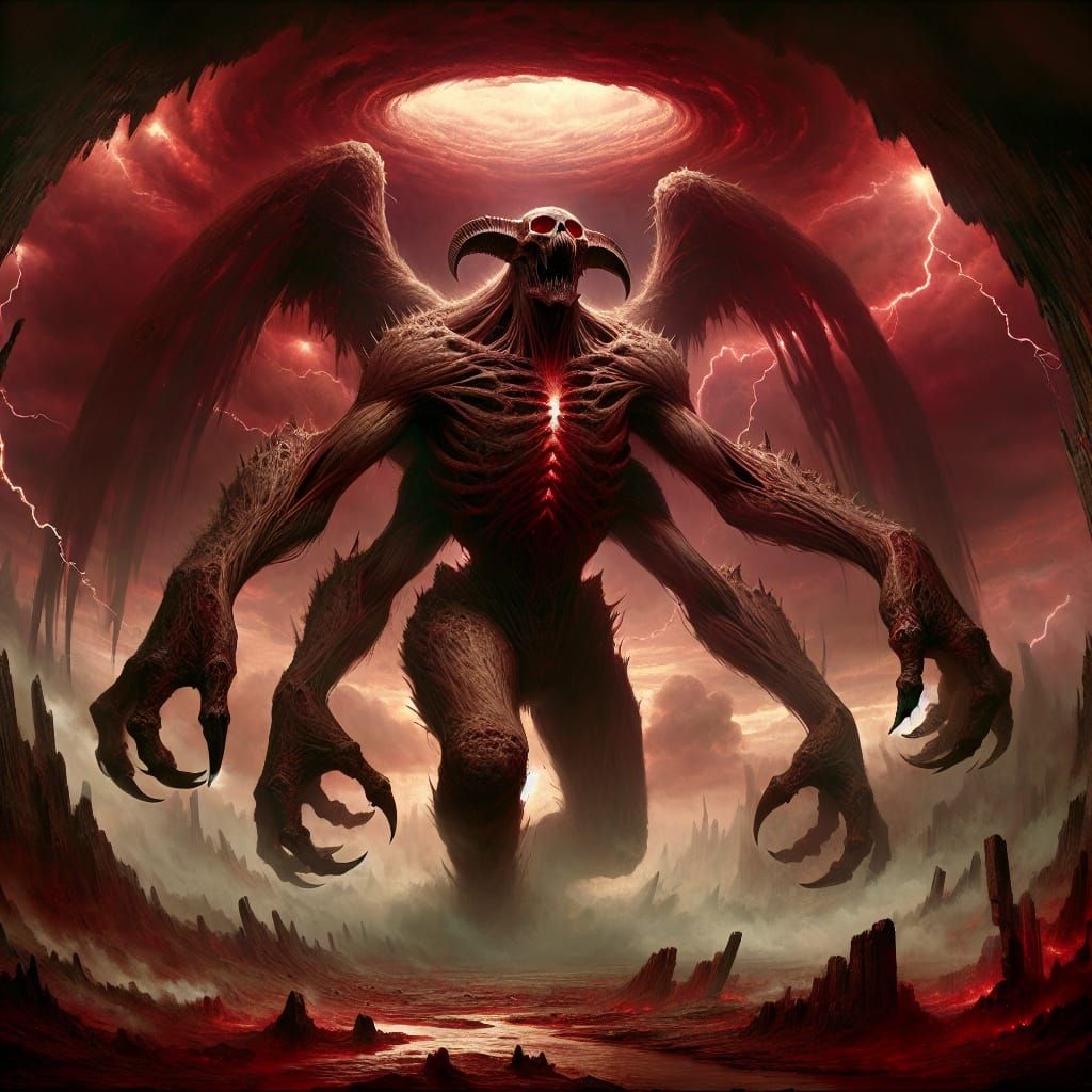 Towering Horror Emerges from Earth Portal