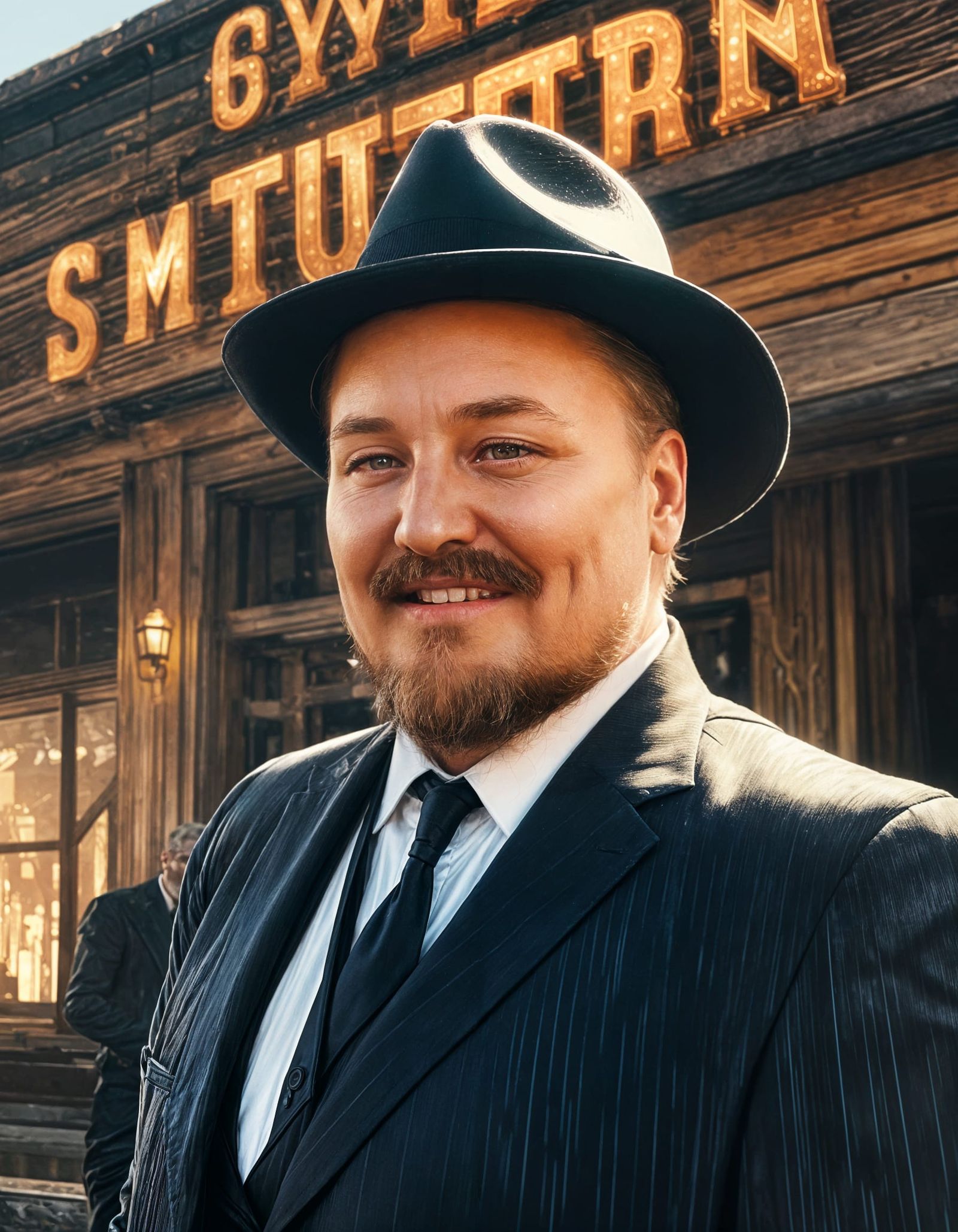 Spy Portrait in Western Film Style, 8K