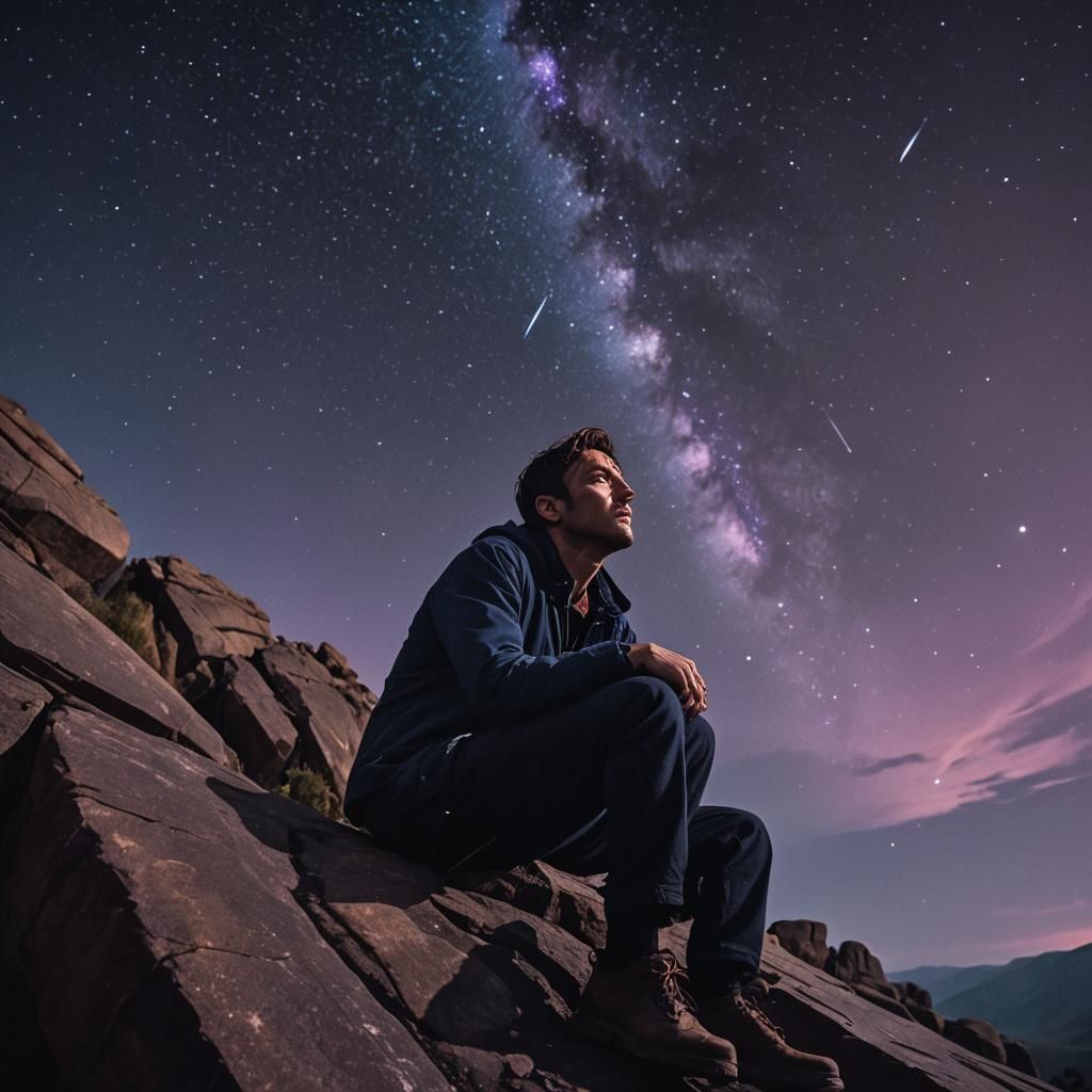 An image of a depressed man with a broken heart who can't stop crying and thinking about his lost love.