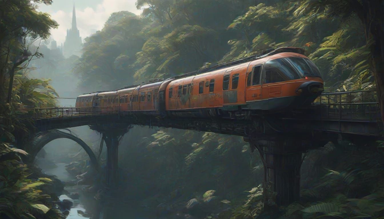Steampunk Victorian Monorail Conquers the Jungle