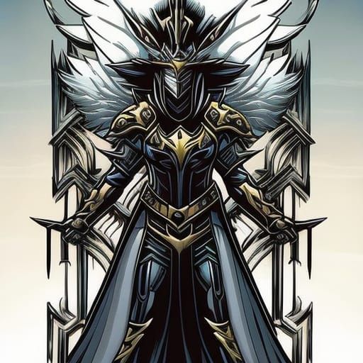 Raven Armor in Comic Book Style