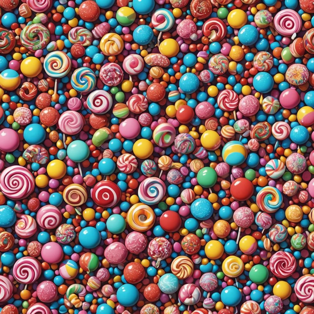 Whimsical Candy Character in Hyperrealistic Digital Art