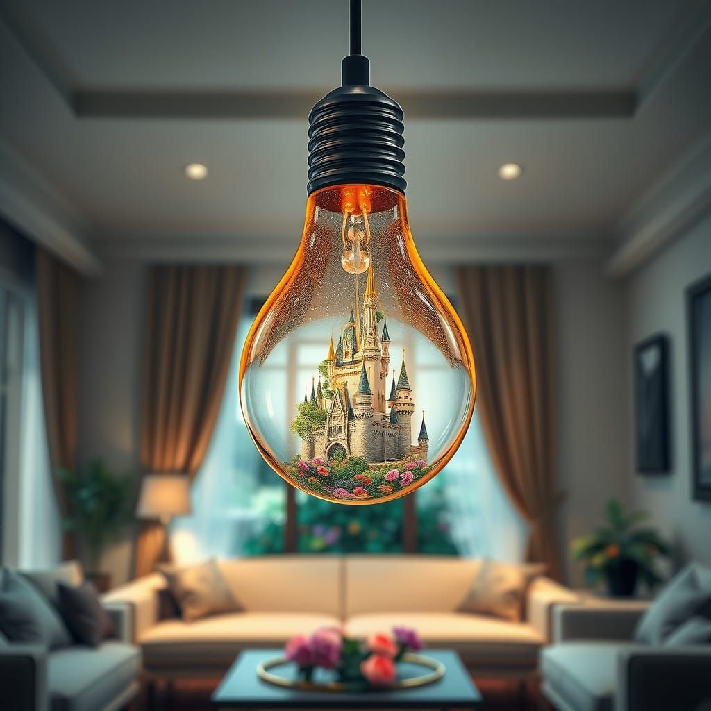 Enchanted Castle Blooms Inside a Glass Orb