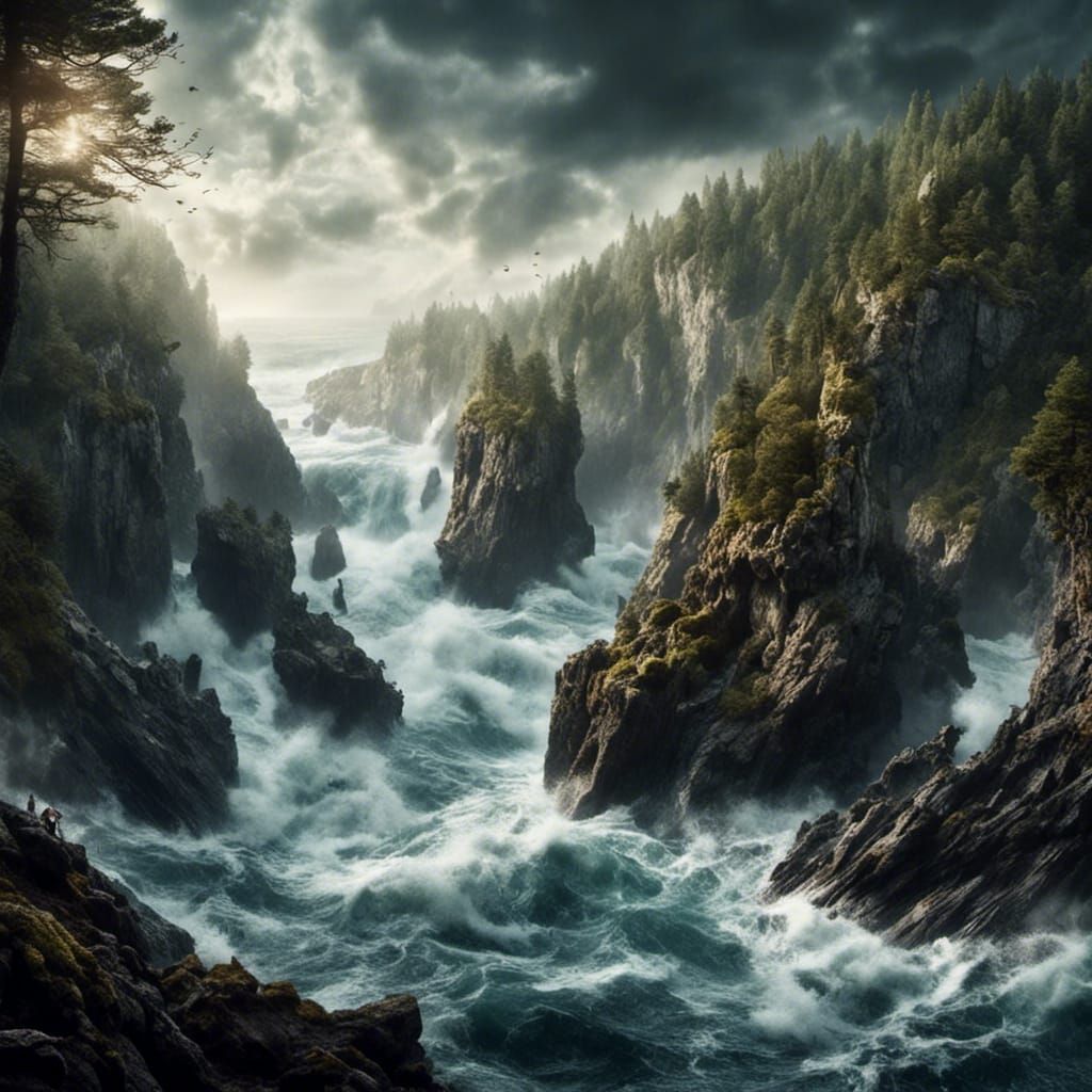 Sorceress Unleashes Magic in Dark Fantasy Realism