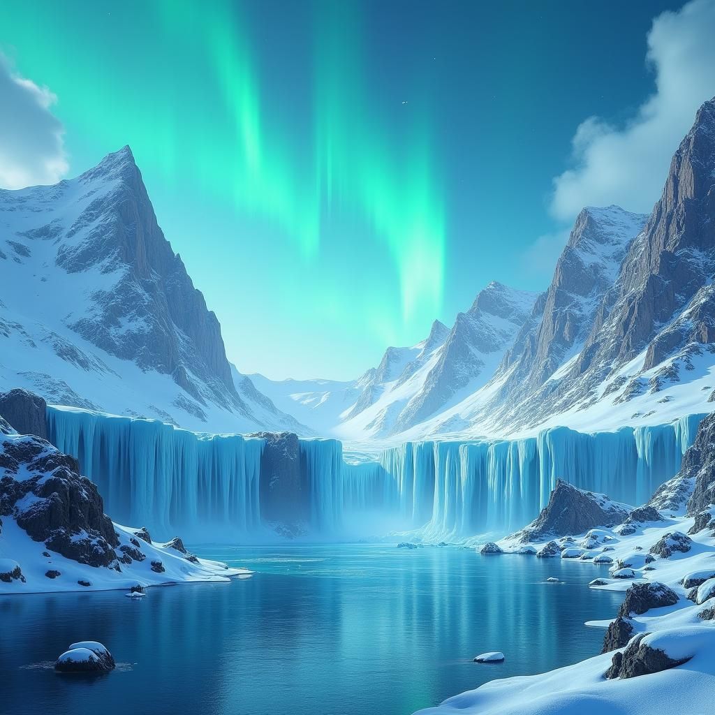 Arctic Aurora Landscape in 8K Matte Painting Style
