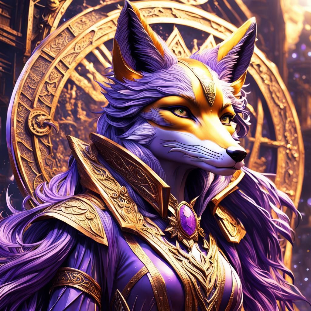 Fox Queen in Dark Fantasy Style