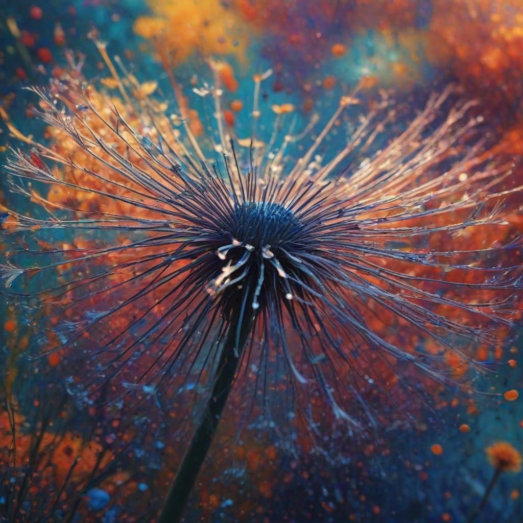 Vibrant Pointillist Swirls in Dreamlike Abstraction