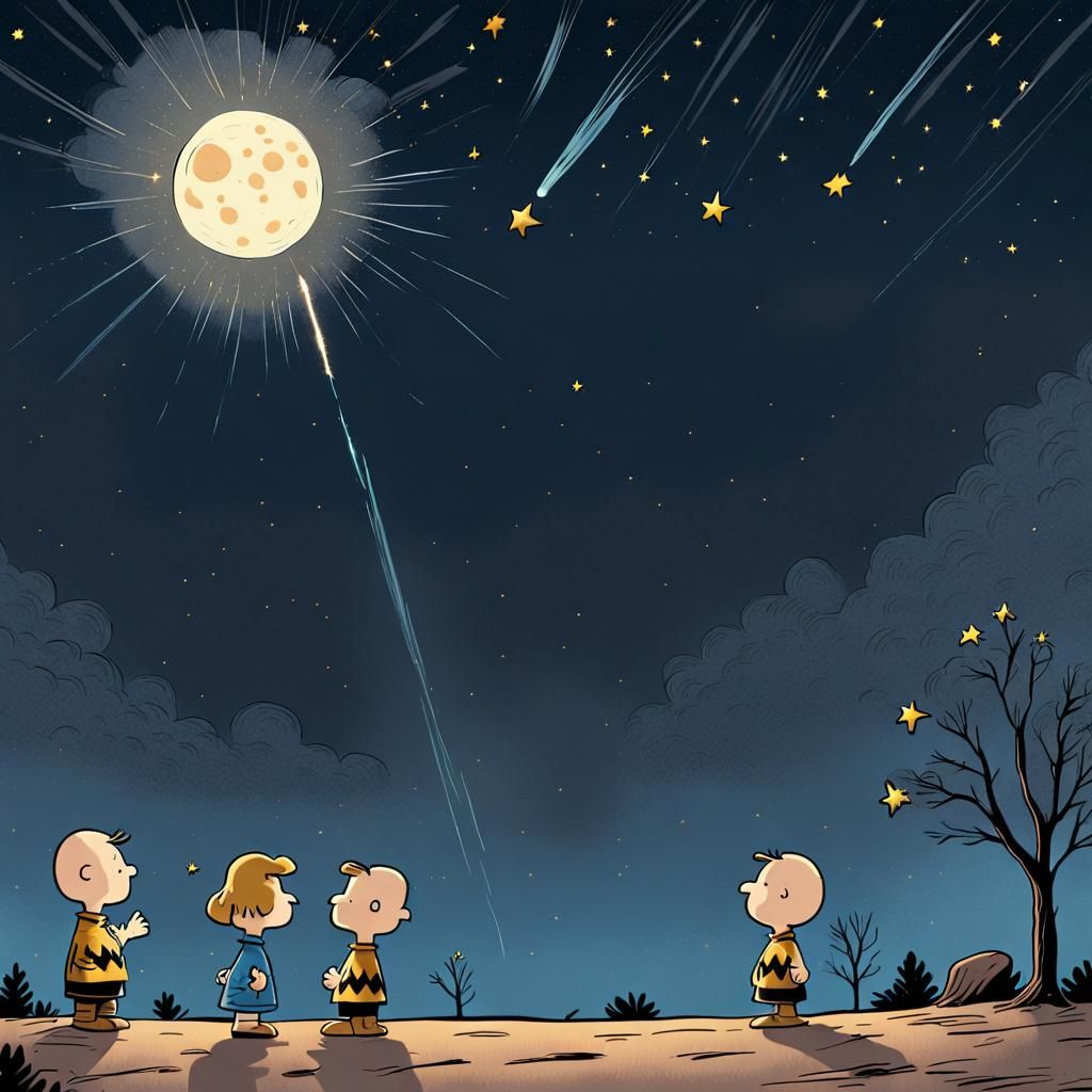 People Watch Meteor in Schulz-Inspired Comic Strip
