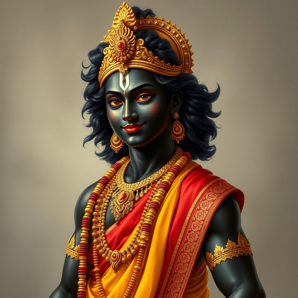 Majestic Hindu Deity Radiating Divine Beauty