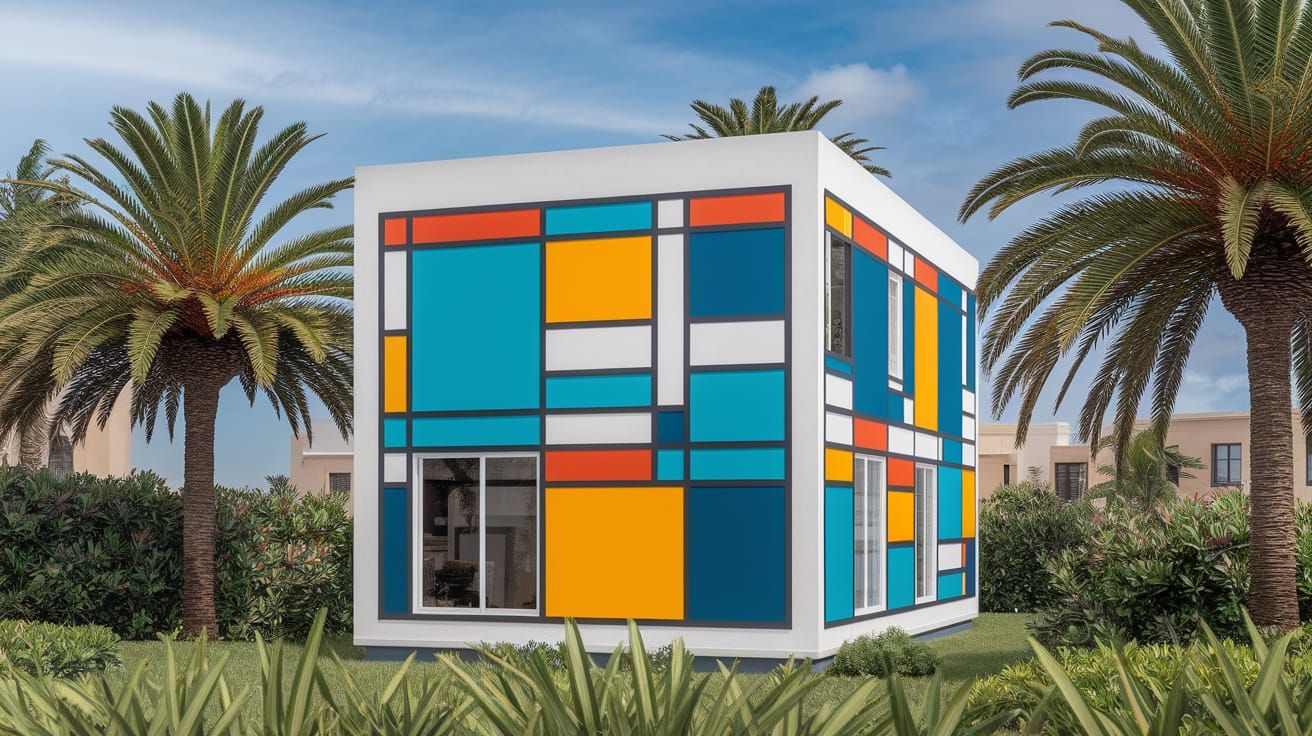 Modernist House in Vibrant Tropical Colors