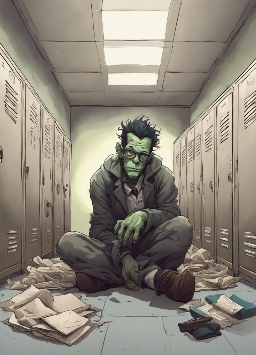 Anime Frankenstein Monster Searches For Glasses