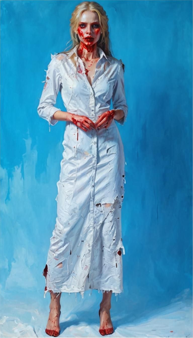 Pale Vampire Portrait in Gothic Dark Fantasy Style