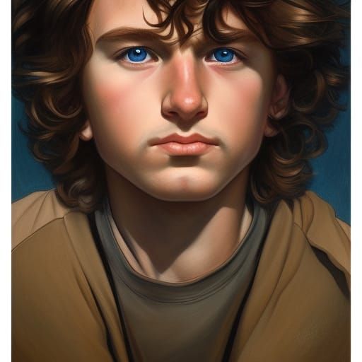 Detailed Portrait of Boy in Mary GrandPré Style