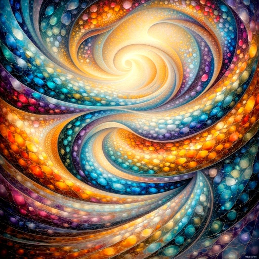 Vibrant Ethereal Spiral Dance