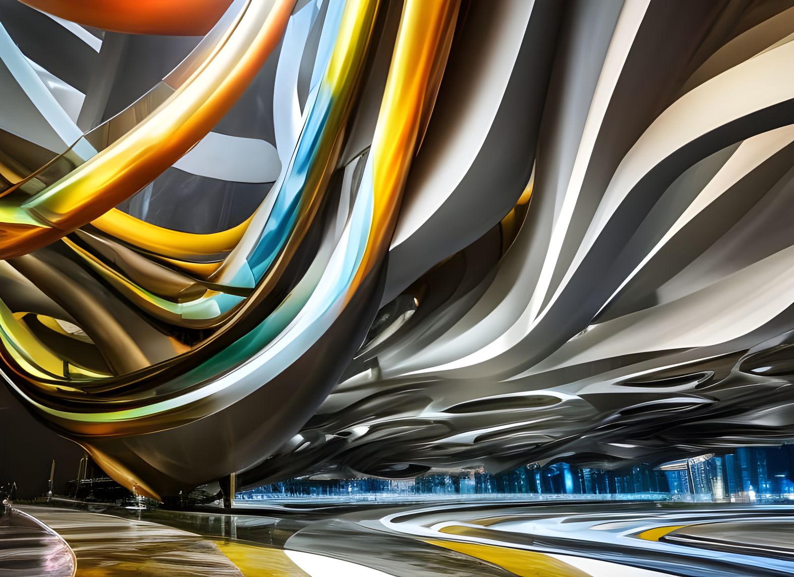 Futuristic Megastructure: Architectural Digital Art