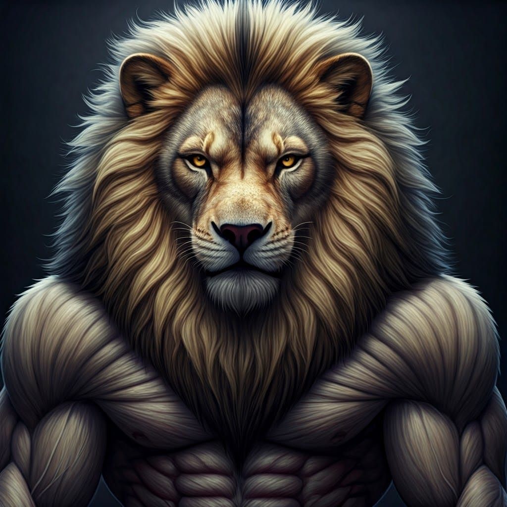 Regal Wolion Embodies Lion and Wolf Traits in Majestic Form