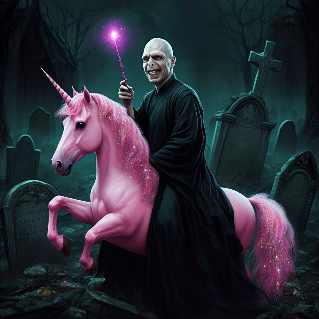 Voldemort Rides a Unicorn: A Whimsical Dark Fantasy