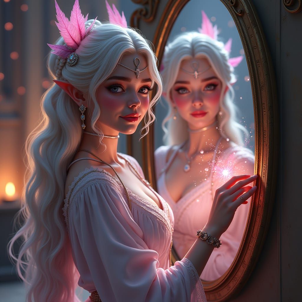 The Kiss Queen's Enchanted Reflection