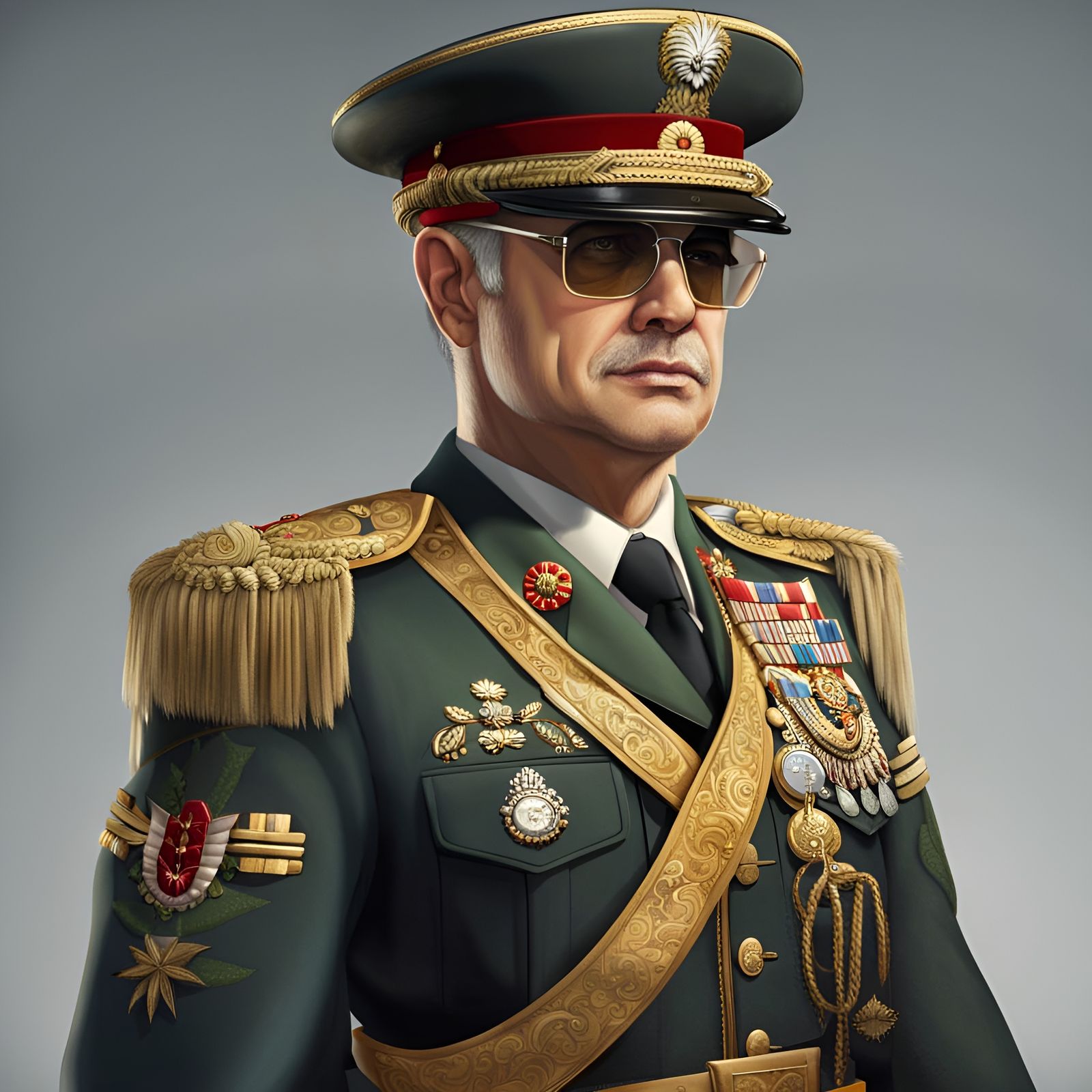Distinguished Army General Portrait