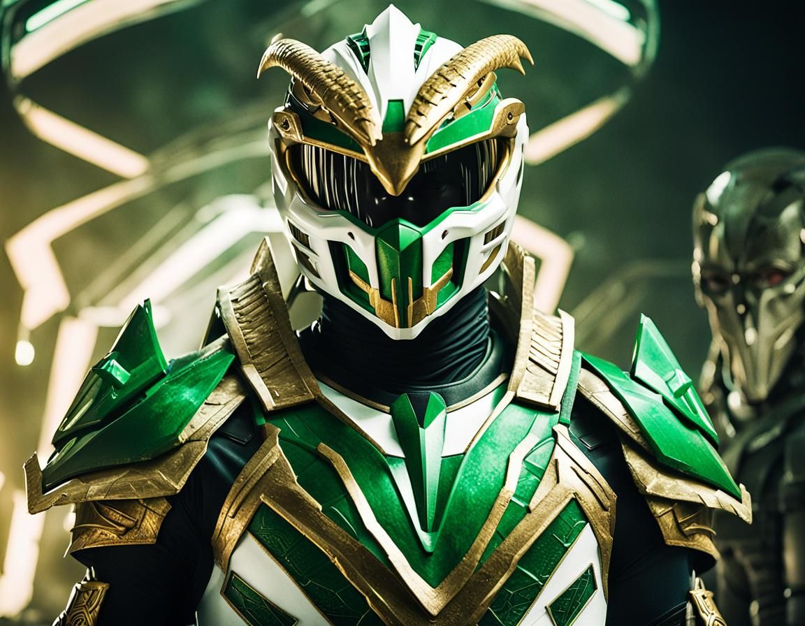 Lord Drakkon: Futuristic Power Ranger in Cyberpunk Style