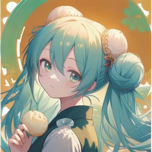 Hatsune Miku in Qipao with Steamed Buns