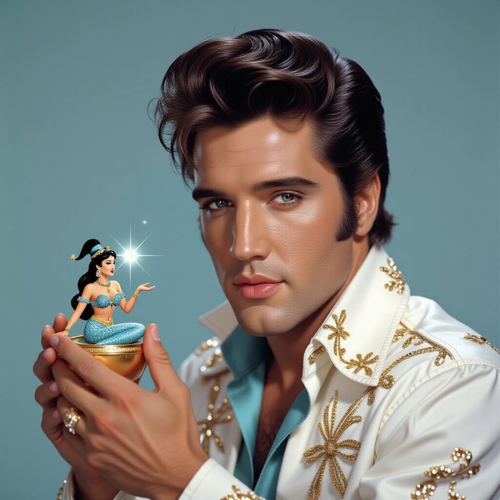 Elvis Presley as a Genie