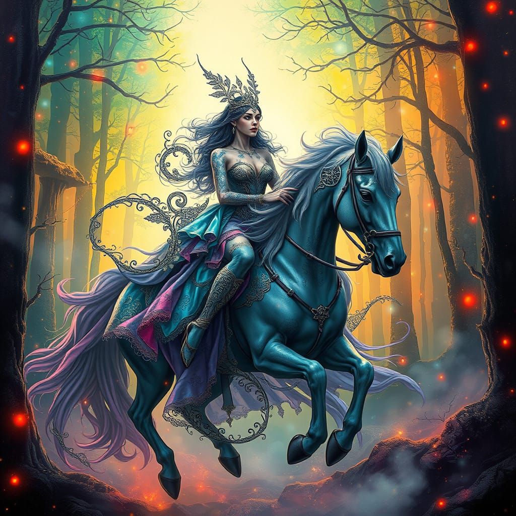 Enchanting Lady Godiva Rides Through a Dreamlike Medieval La...
