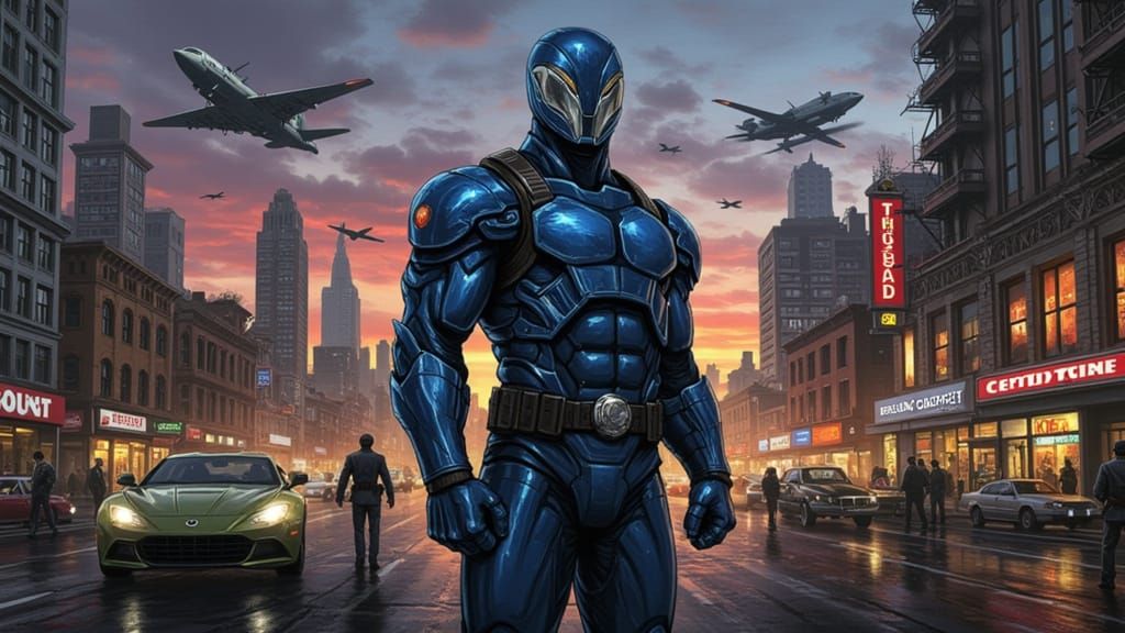 Cobra Commander in Dystopian Cityscape