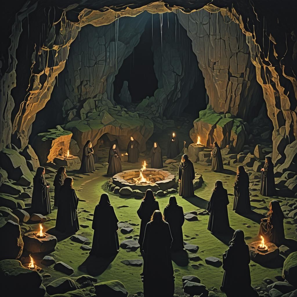Witches' Dance in a Dark Cave