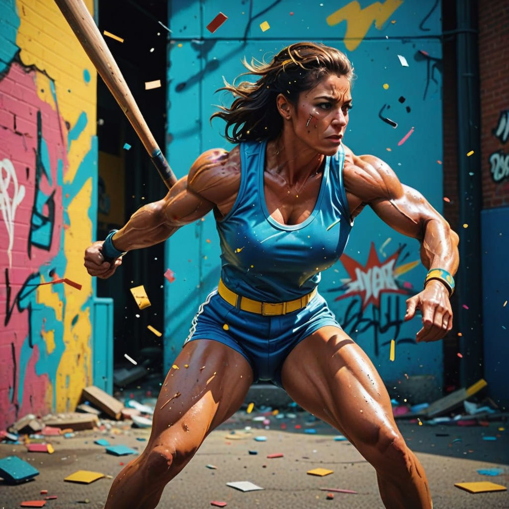 Electric Strength: Neon Baseball Heroine