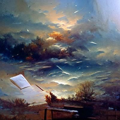Oil Painting of Dawn Sky by James Gurney