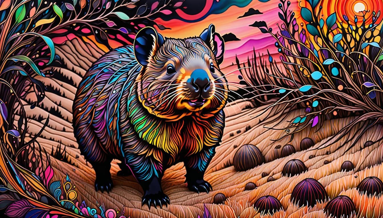 Psychedelic Wombat