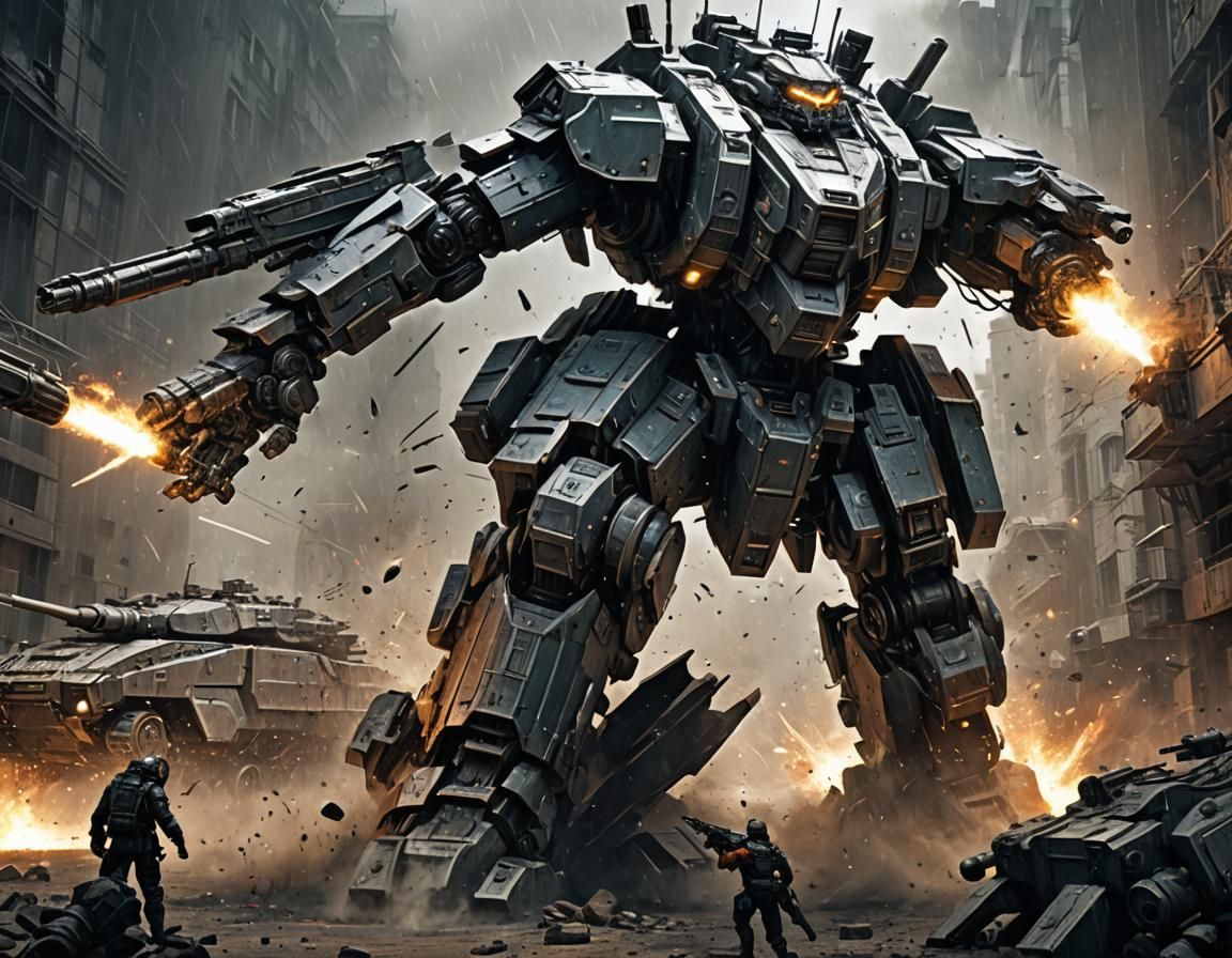 Futuristic Armored Tank in Hyperdetailed Style