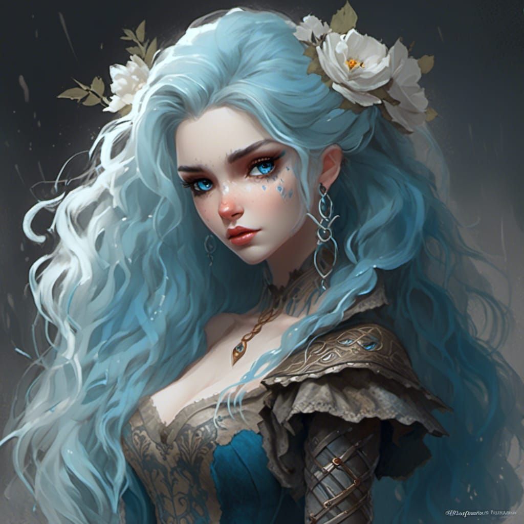 Gritty Vampire Woman with Tattoos and Piercings