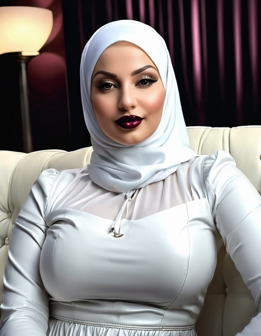 Art Deco Portrait of Woman in Hijab
