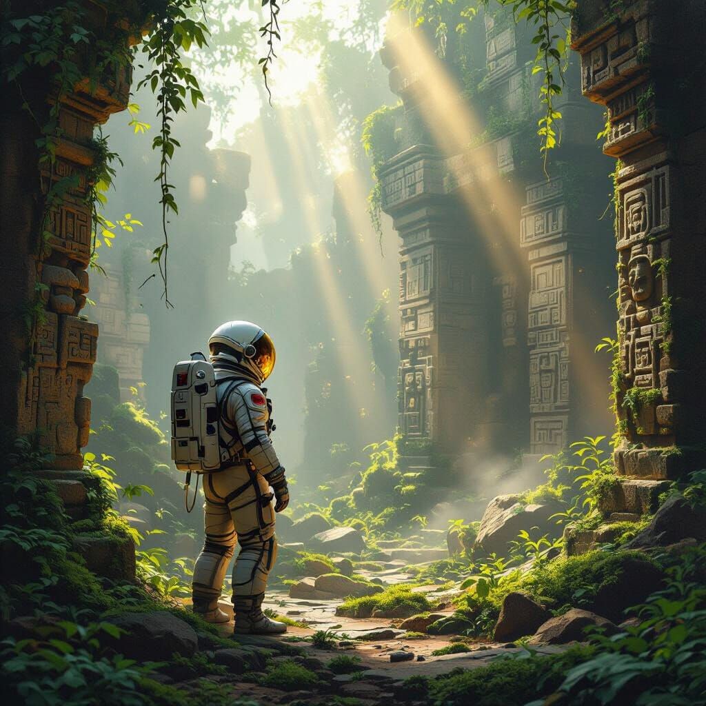 Astronaut Discovers Overgrown Ancient Ruins